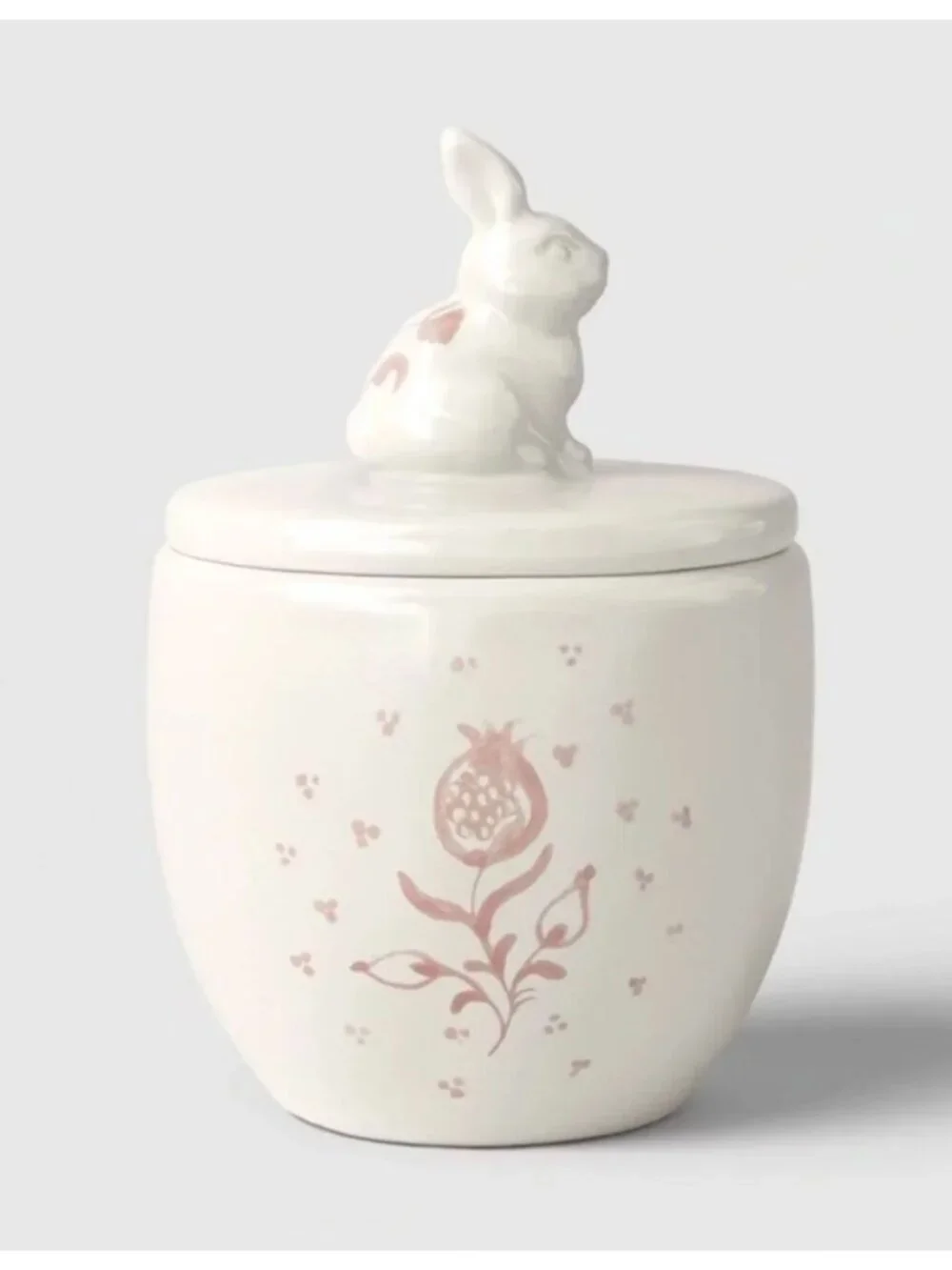 Target Easter Stoneware Aralia Sugar Jar White Pink Threshold™ Tabletop Decor